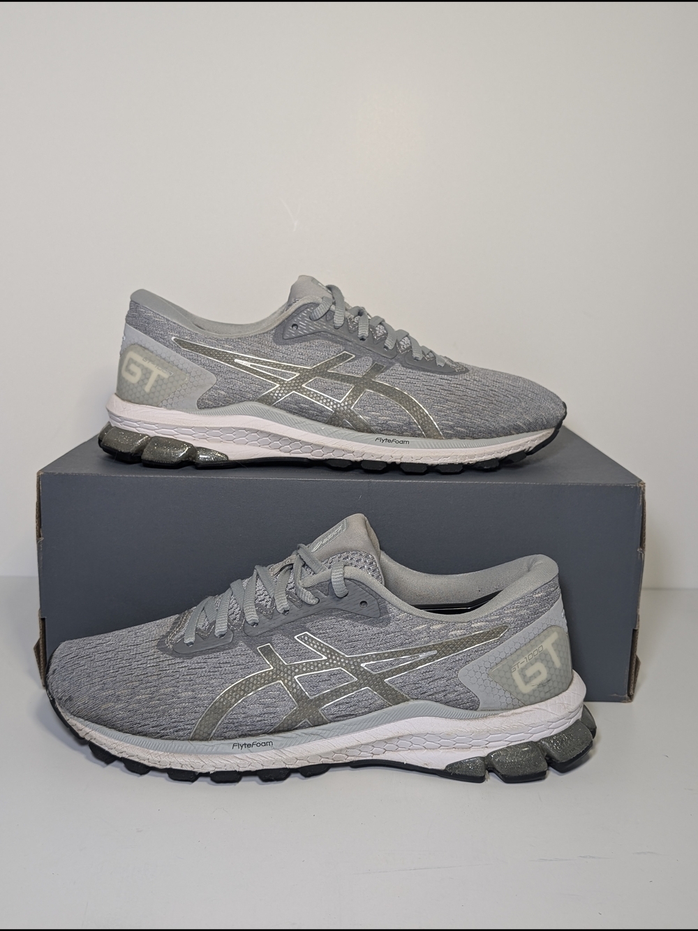 Asics GT-1000 Gray Silver Running Shoes